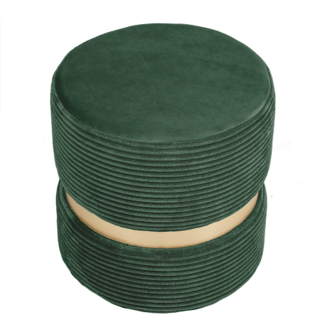 Taburet RING cu inel auriu stofa verde L56 [1]