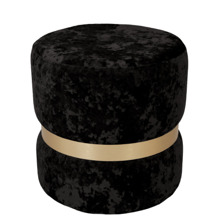 Taburete - taburet-ring-catifea-negru-inel-auriu-mobila-actual-barlad