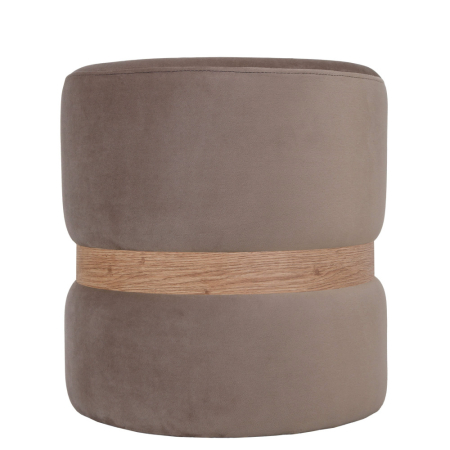 Taburete - taburet-ring-catifea-taupe-H34-inel-stejar-mobila-actual-barlad