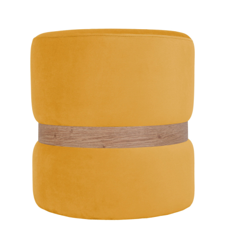 Taburete - taburet-ring-catifea-galbena-H66-inel-stejar-mobila-actual-barlad