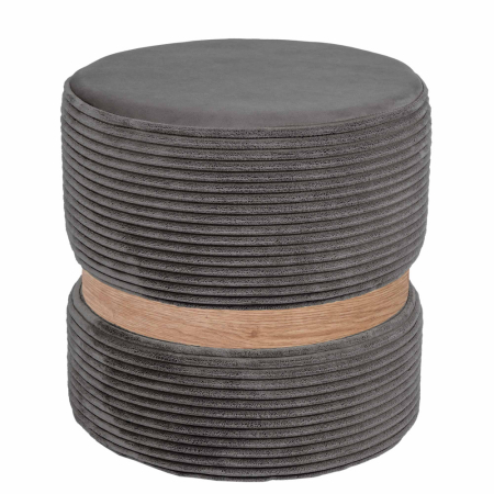 Taburete - taburet-ring-stofa-gri-L49-inel-stejar-mobila-actual-barlad