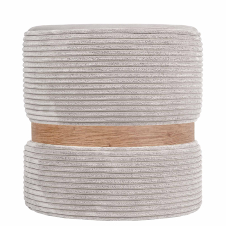 Taburete - taburet-ring-stofa-crem-L06-inel-stejar-mobila-actual-barlad