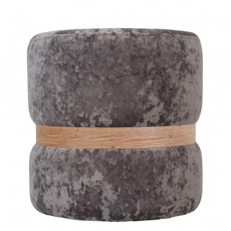 Taburet RING catifea cu inel stejar [9]