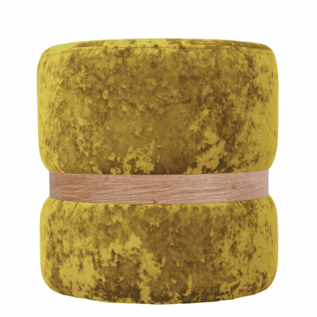 Taburet RING catifea cu inel stejar [7]