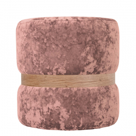 Taburet RING catifea cu inel stejar [10]