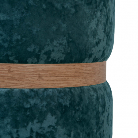 Taburet RING catifea cu inel stejar [4]