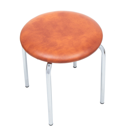 taburet-sofia-crom-imitatie-piele-coniac [1]
