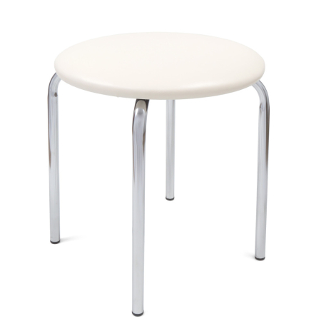 Mobila bucatarie - taburet-sofia-crom-imitatie-piele-crem