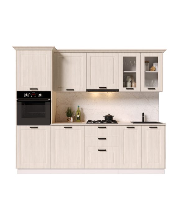 Bucatarie ATHENA 2.66 MDF, 266x223x60cm, lemn alb [7]