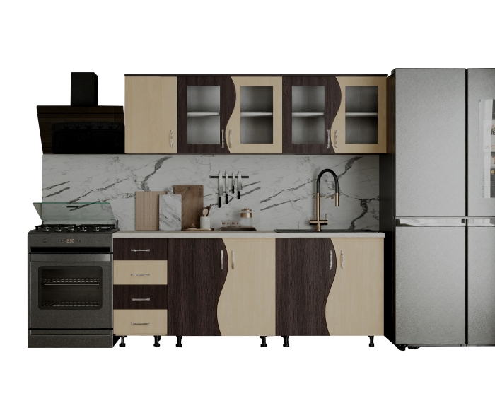 Bucatarie CIP S 2m, Wenge + Mesteacan [6]