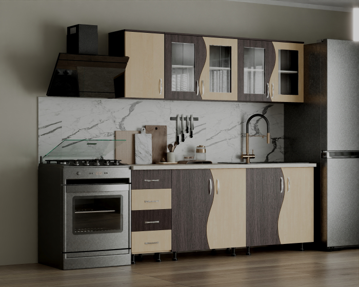 Bucatarie CIP S 2m, Wenge + Mesteacan [3]