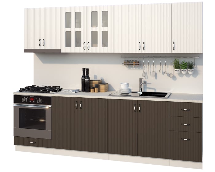 BUCATARIE CORA RIFLAJ  MDF 2,6M [5]