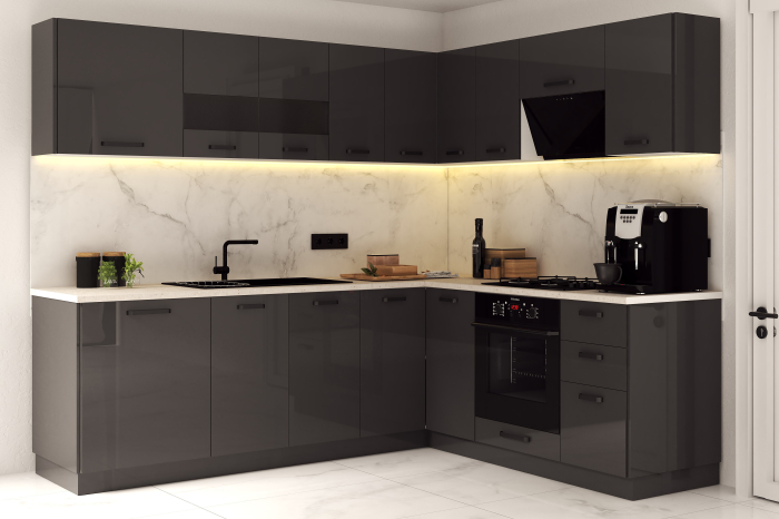 Bucatarie Daria colt V2, Antracit [3]