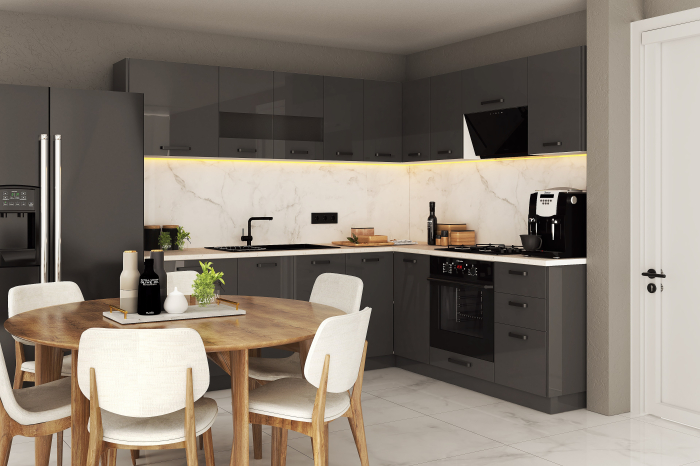 Bucatarie Daria colt V2, Antracit