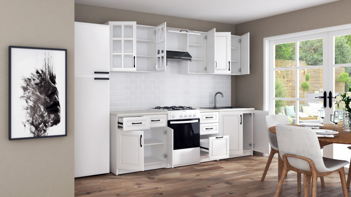 Bucatarie Michelle 2.6m MDF Ro, ALB [2]