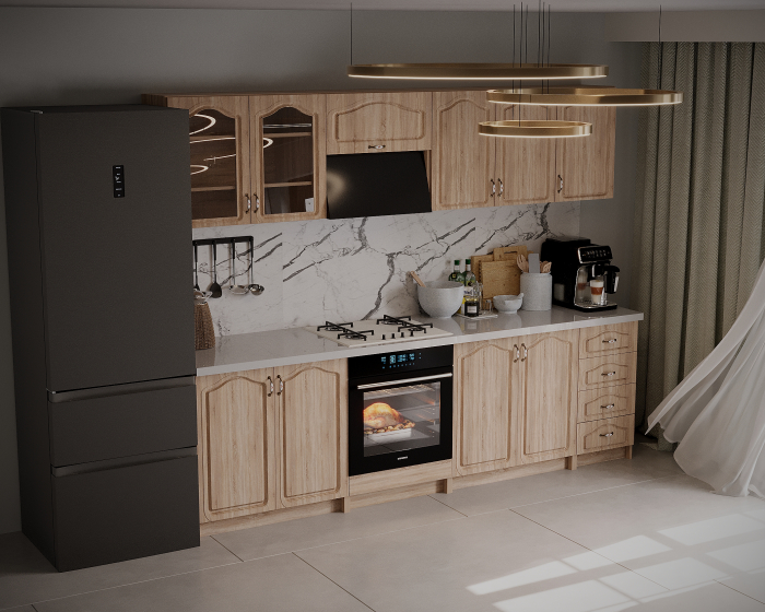 Bucatarie Olea RO MDF 2.6 m Mesteacan [2]