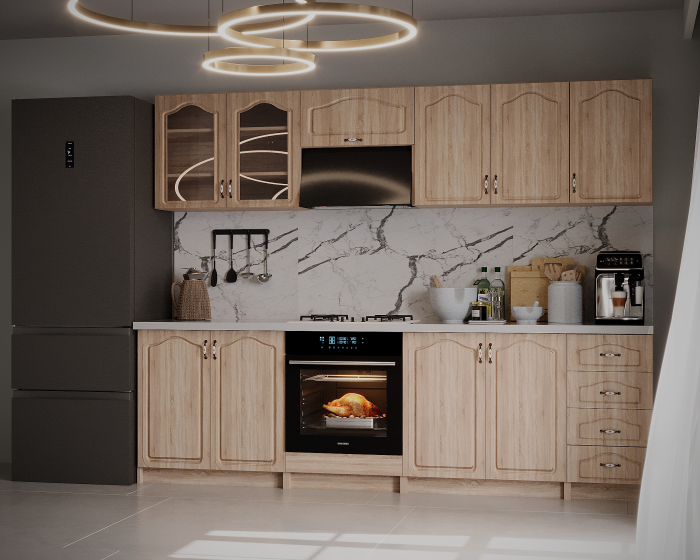 Bucatarie Olea RO MDF 2.6 m Mesteacan [3]