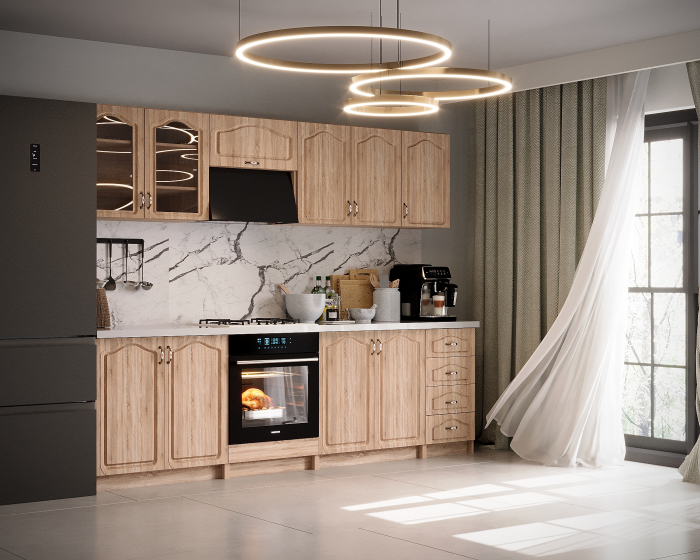 Bucatarie Olea RO MDF 2.6 m Mesteacan [4]