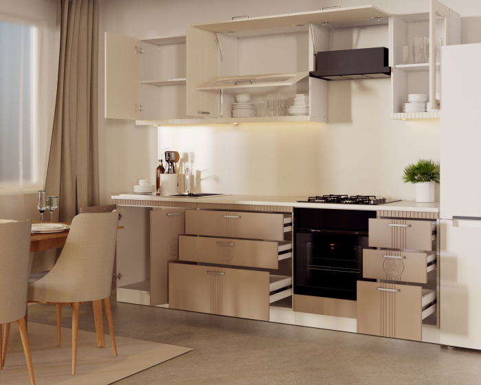 Bucatarie PALERMO RO crem/cappuccino 2.62 m [4]