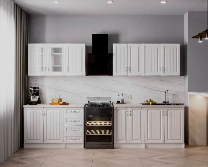 BUCATARIE PROVENCE RO 2.6M MDF, ALB
