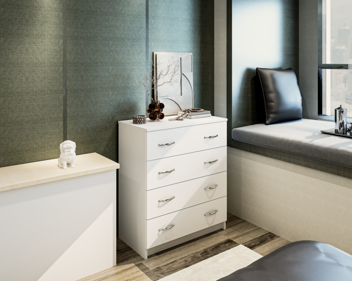 Comoda 4B RO, 72x39x85, alb [2]