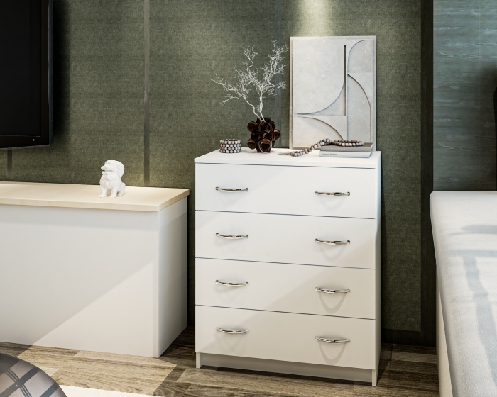 Comoda 4B RO, 72x39x85, alb [3]