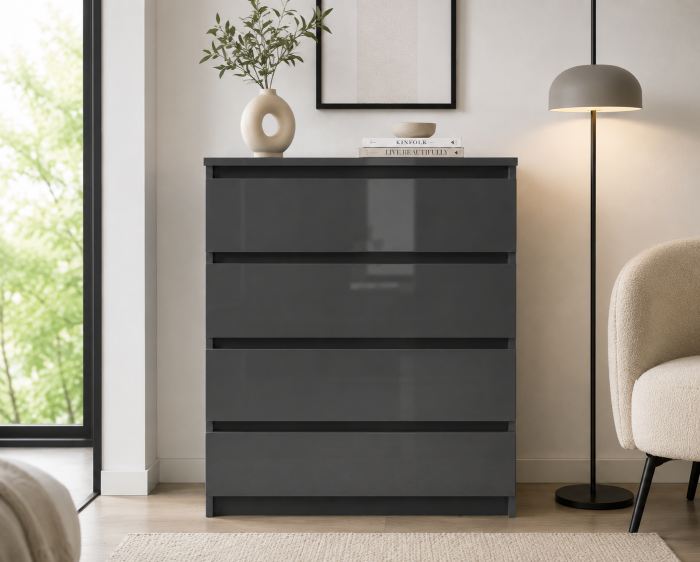 Comoda Aria Ro 4 sertare, 70x40x96cm [2]