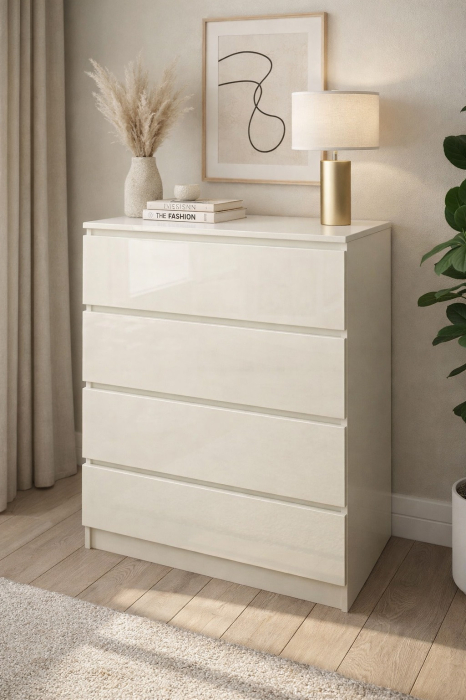 Comoda ARIA 4 Sertare 70x40x96cm Alb [6]