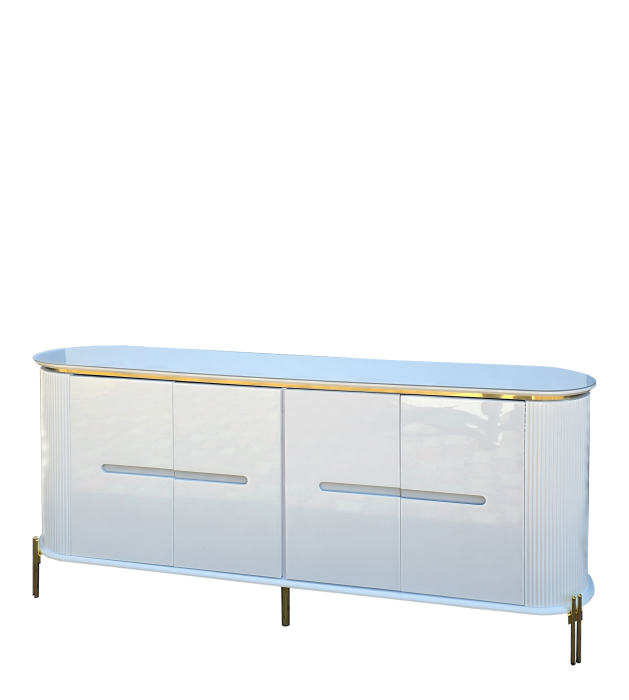 Comoda Elegance MDF Alb 180x40x80cm [4]