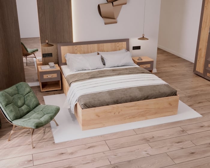 Dormitor Cezar, 120x53x204 cm, K003 [2]