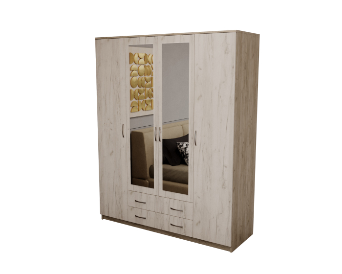 Dulap Garmonia 4U, 160x52x200 cm, Stejar k001+k002 [6]