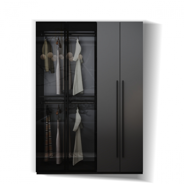 DULAP MONTREAL MDF CULOARE GRI 140x200x55 [4]