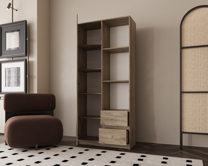 Dulap MP1 - 1U+2S, 80x33x180 cm, Stejar K002 [3]