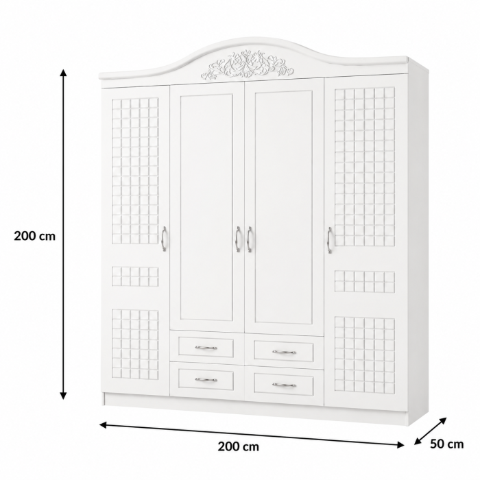 Dulap ZQE-012 4 Usi 200X50X200 cm [5]