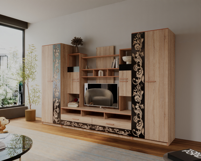 Living Baghira RO,330x52x212 cm, Sonoma+Castan [3]