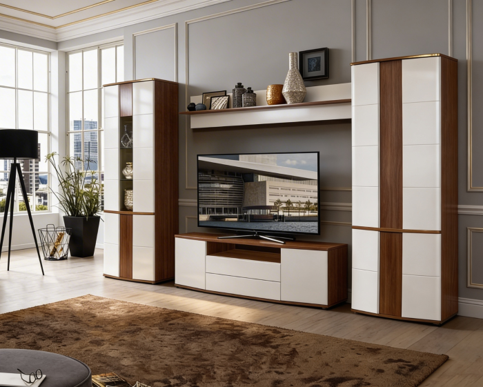 Living Dona 1 Alb Frasin Shimo 332x45x208 cm [2]