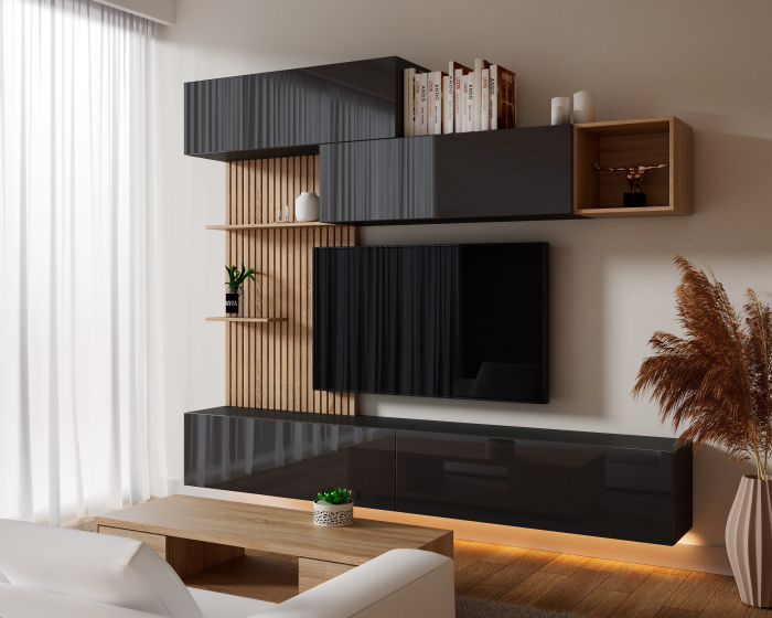 Living Evora Acril Antracit 240x34x218cm [2]