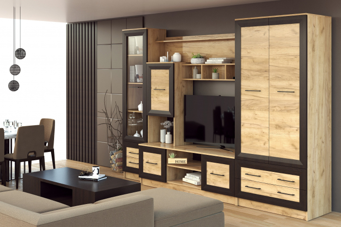 Living Kaspiy, 300x52x210 cm, Stejar K003 [1]