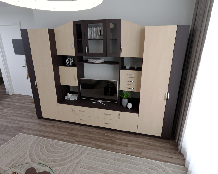 Living Macarena 290x51x196cm, wenge/mesteacan [5]