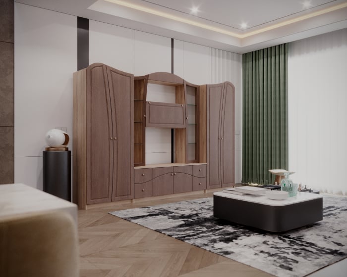 Living Nicole 320x50x208cm Sonoma+Fino Bronze [1]