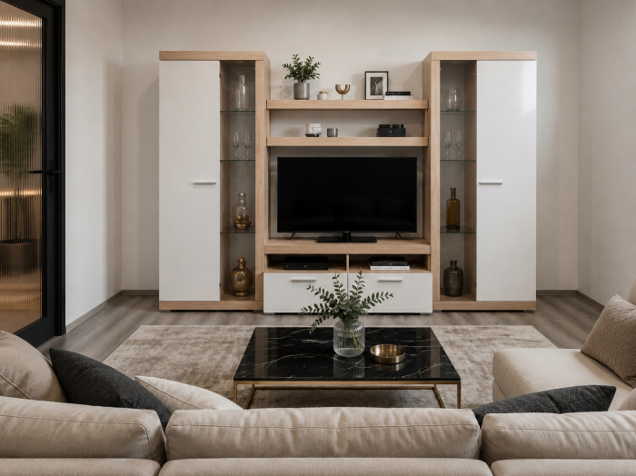 Living Sonata Sonoma Alb 280x43x197 cm [2]