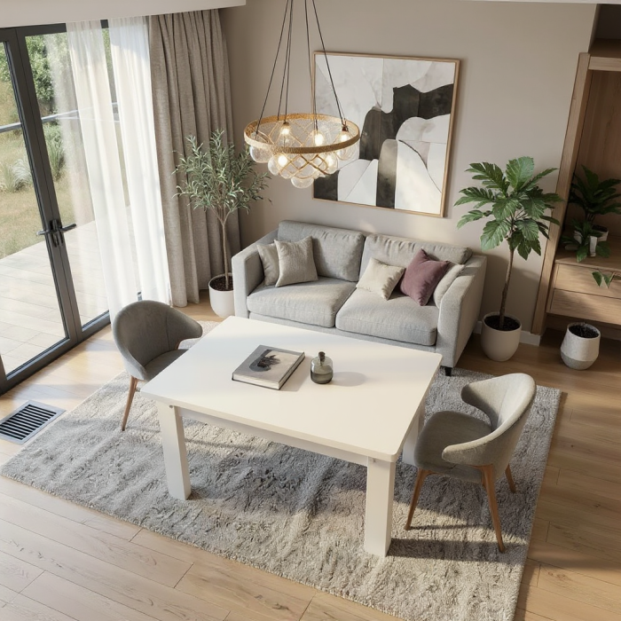 Masa bucatarie KC-6 Alb 100x60x74 cm [2]