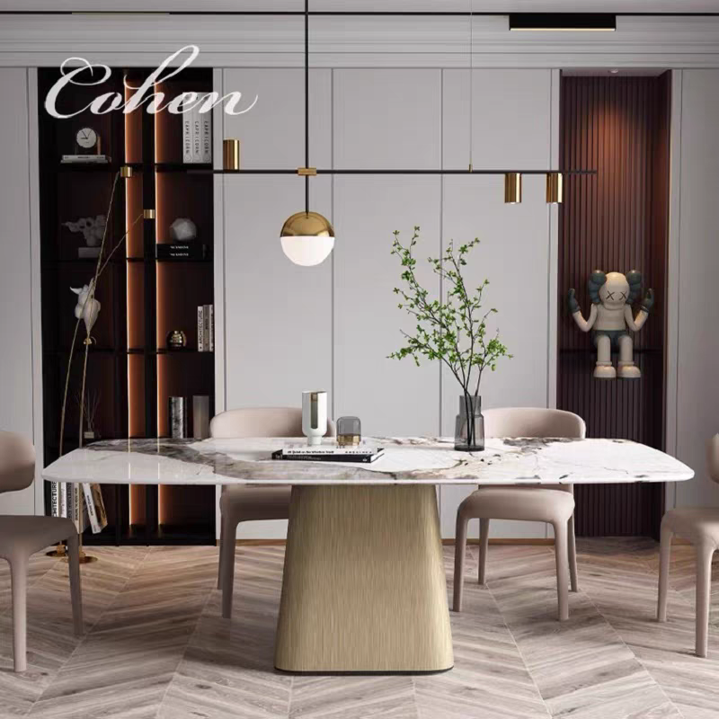 Masa dining 627 marmura alba 1600x800x750 [3]