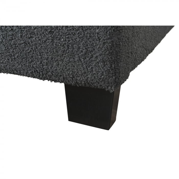 Pat tapitat Comfort 1 cu LED, 160x200, cadru din lemn cu somiera fixa, culoare Gri [5]