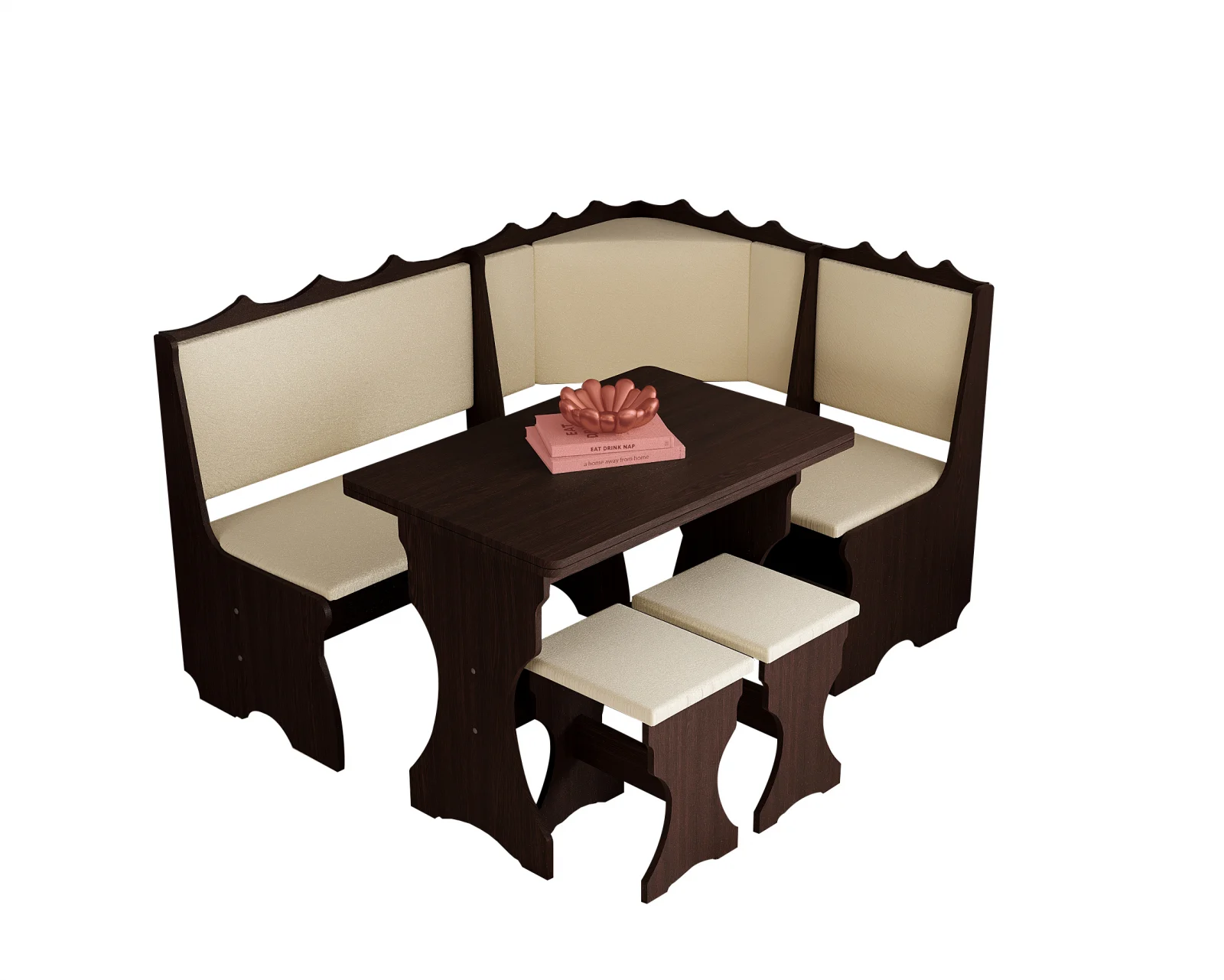 Set bucatarie Siria cu masa extensibila si 2 tabureti Wenge [6]