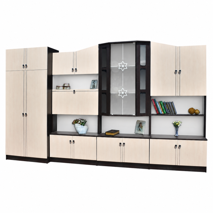 Set Living Oscar RO Wenge/Mesteacan 360x52x207 cm [3]