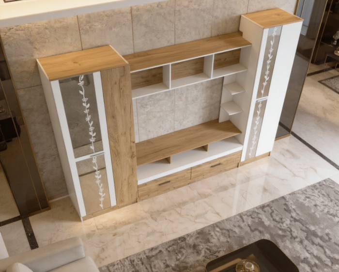 Set Mobila Living Atlantida RO Stejar K003 K001 280x53x213 cm [5]