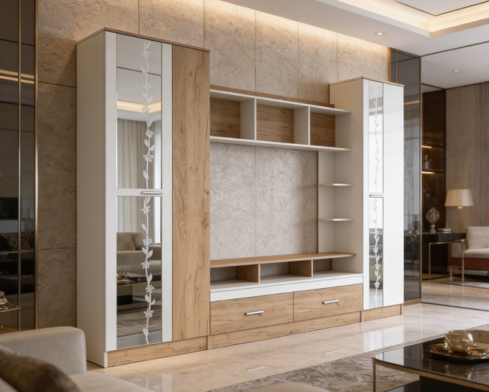 Set Mobila Living Atlantida RO Stejar K003 K001 280x53x213 cm [3]