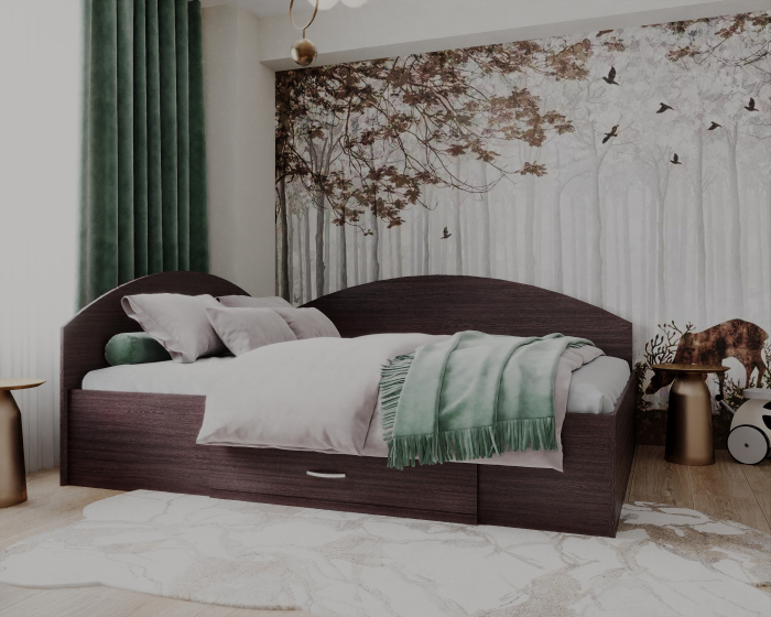 Set Pat Colt 160 + Saltea Mattress, Wenge [3]