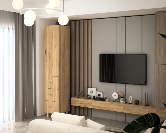 Soldat 35 1U 3S, 35x35x180 cm, stejar k003